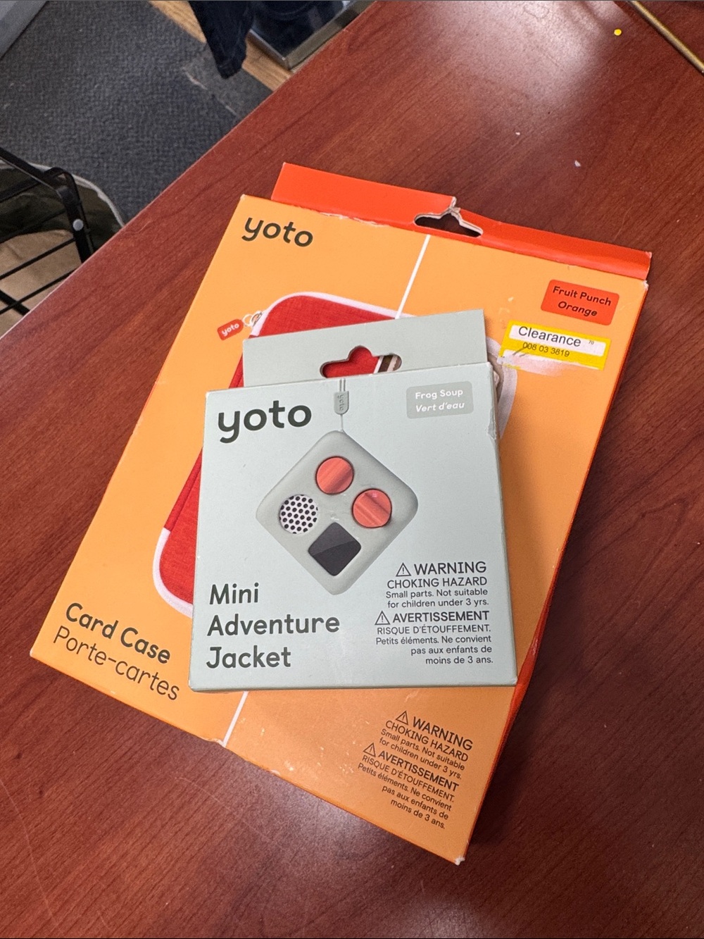 Yoto card case and mini adventure jacket